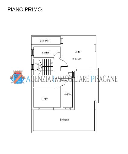 Planimentria primo piano - Estate Agency & Architecture Pisacane
